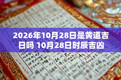 2026年10月28日是黄道吉日吗 10月28日时辰吉凶