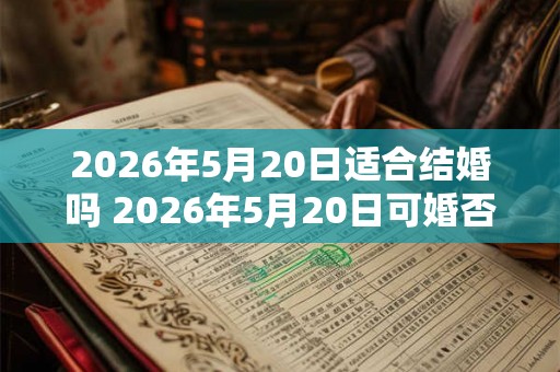 2026年5月20日适合结婚吗 2026年5月20日可婚否