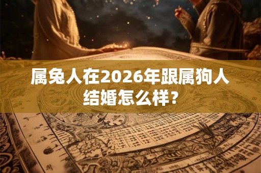 属兔人在2026年跟属狗人结婚怎么样？