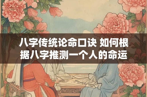 八字传统论命口诀 如何根据八字推测一个人的命运