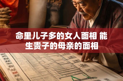 命里儿子多的女人面相 能生贵子的母亲的面相