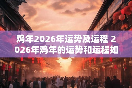 鸡年2026年运势及运程 2026年鸡年的运势和运程如何