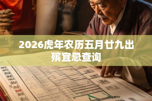 2026虎年农历五月廿九出殡宜忌查询