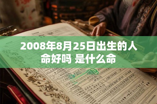 2008年8月25日出生的人命好吗 是什么命