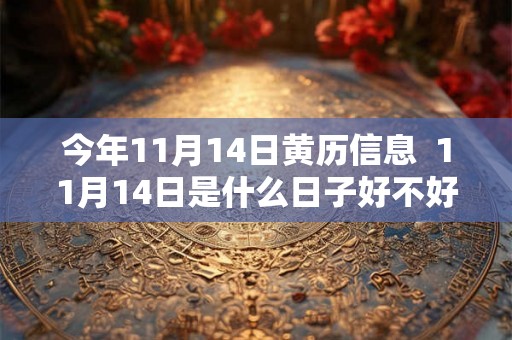 今年11月14日黄历信息  11月14日是什么日子好不好