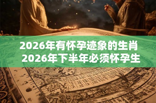2026年有怀孕迹象的生肖  2026年下半年必须怀孕生肖女