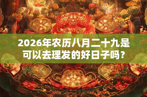 2026年农历八月二十九是可以去理发的好日子吗？