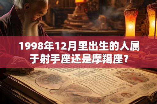 1998年12月里出生的人属于射手座还是摩羯座？