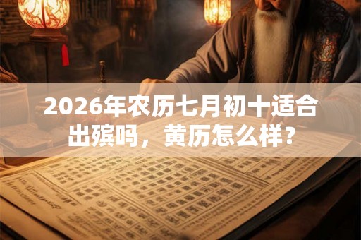 2026年农历七月初十适合出殡吗，黄历怎么样？