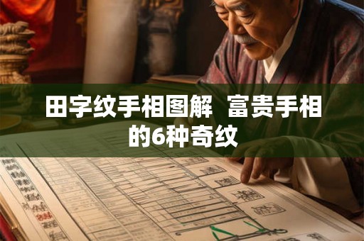 田字纹手相图解  富贵手相的6种奇纹