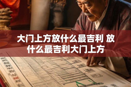 大门上方放什么最吉利 放什么最吉利大门上方