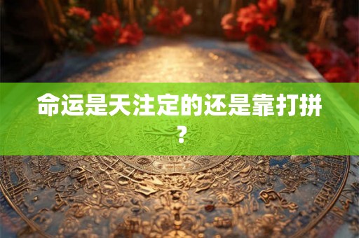 命运是天注定的还是靠打拼？