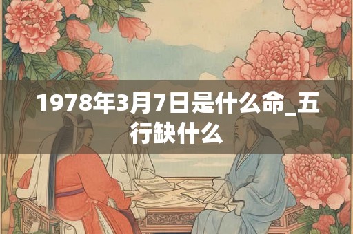 1978年3月7日是什么命_五行缺什么