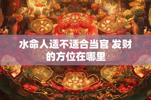 水命人适不适合当官 发财的方位在哪里