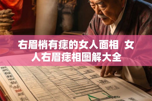 右眉梢有痣的女人面相  女人右眉痣相图解大全