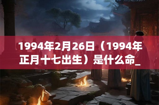 1994年2月26日（1994年正月十七出生）是什么命_命运如何