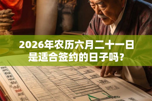 2026年农历六月二十一日是适合签约的日子吗？