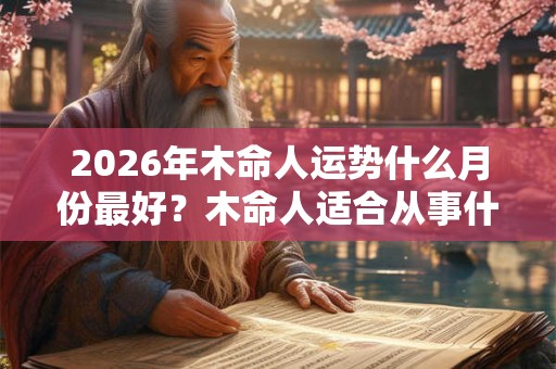 2026年木命人运势什么月份最好？木命人适合从事什么行业？
