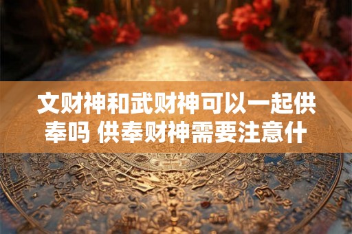文财神和武财神可以一起供奉吗 供奉财神需要注意什么