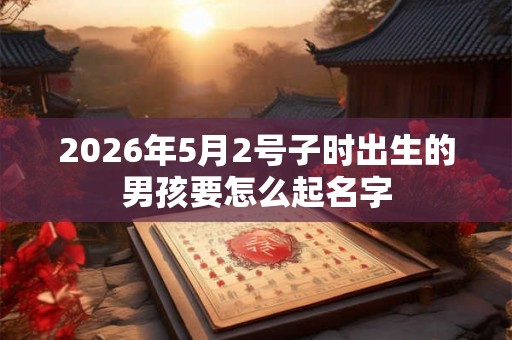 2026年5月2号子时出生的男孩要怎么起名字