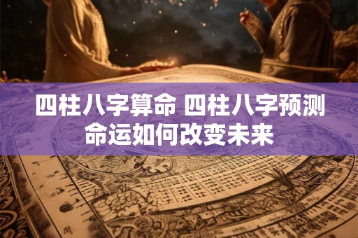 四柱八字算命 四柱八字预测命运如何改变未来