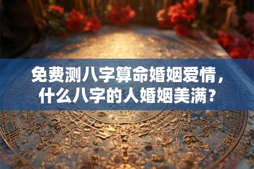 免费测八字算命婚姻爱情，什么八字的人婚姻美满？
