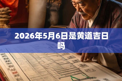 2026年5月6日是黄道吉日吗 2026年5月6日是黄道吉日吗
