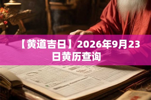 【黄道吉日】2026年9月23日黄历查询