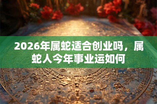 2026年属蛇适合创业吗，属蛇人今年事业运如何