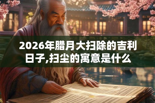 2026年腊月大扫除的吉利日子,扫尘的寓意是什么