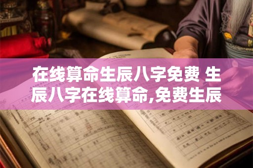 在线算命生辰八字免费 生辰八字在线算命,免费生辰八字算命