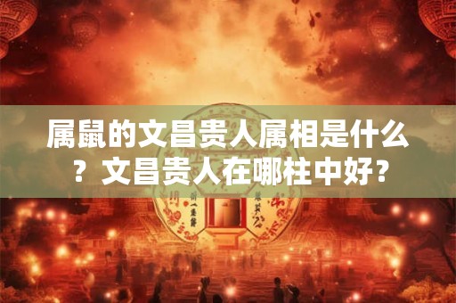 属鼠的文昌贵人属相是什么？文昌贵人在哪柱中好？