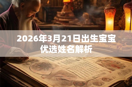 2026年3月21日出生宝宝优选姓名解析