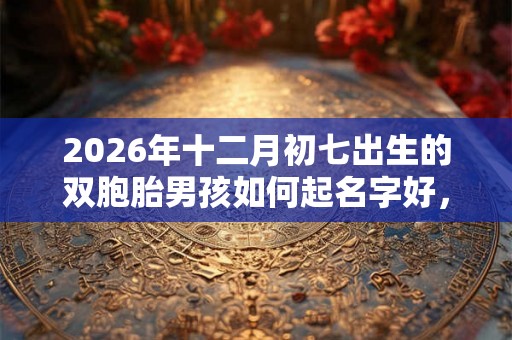 2026年十二月初七出生的双胞胎男孩如何起名字好,宜用字有哪些 2026年十二月初七出生的双胞胎男孩如何起名字好,宜用字有哪些