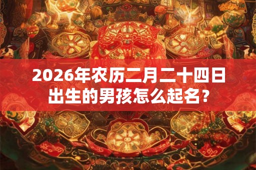 2026年农历二月二十四日出生的男孩怎么起名？