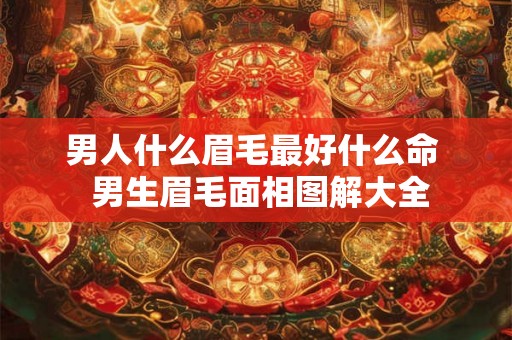 男人什么眉毛最好什么命  男生眉毛面相图解大全