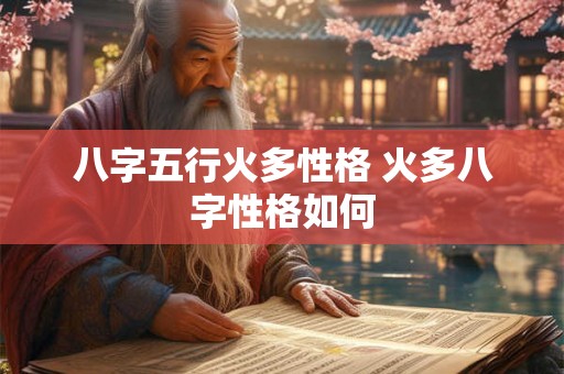 八字五行火多性格 火多八字性格如何