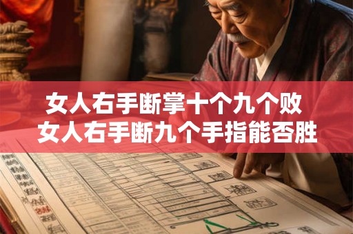 女人右手断掌十个九个败 女人右手断九个手指能否胜诉