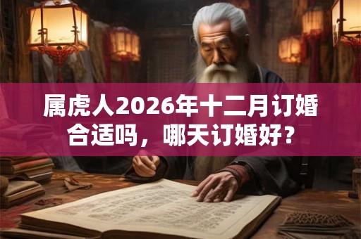 属虎人2026年十二月订婚合适吗，哪天订婚好？
