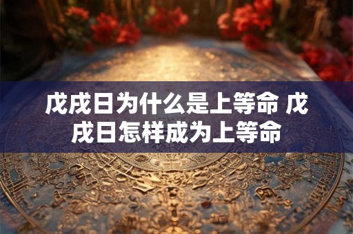 戊戌日为什么是上等命 戊戌日怎样成为上等命