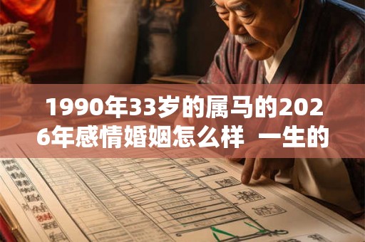 1990年33岁的属马的2026年感情婚姻怎么样  一生的正缘是谁
