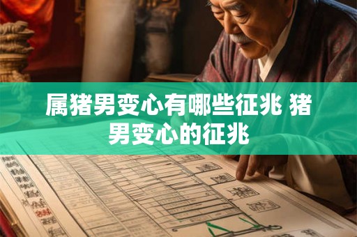 属猪男变心有哪些征兆 猪男变心的征兆 属猪男变心有哪些征兆 猪男变心的征兆