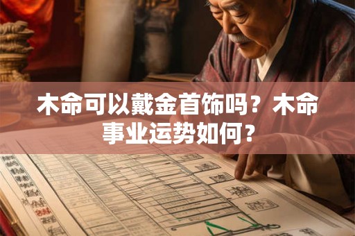 木命可以戴金首饰吗？木命事业运势如何？