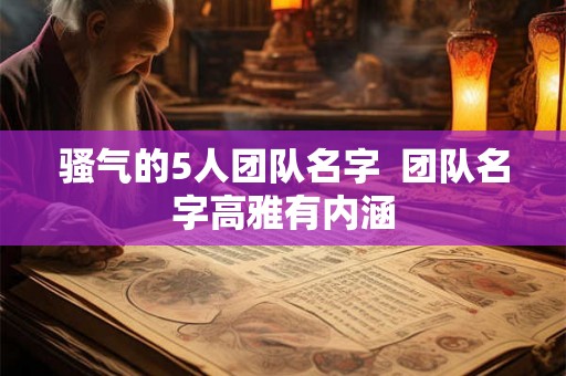 骚气的5人团队名字  团队名字高雅有内涵