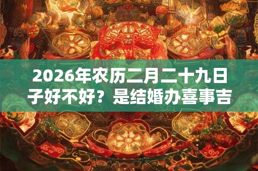 2026年农历二月二十九日子好不好？是结婚办喜事吉日吗？