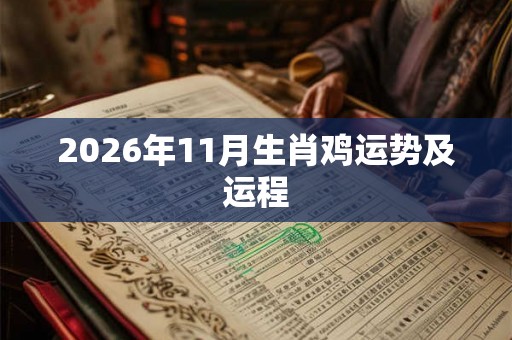2026年11月生肖鸡运势及运程
