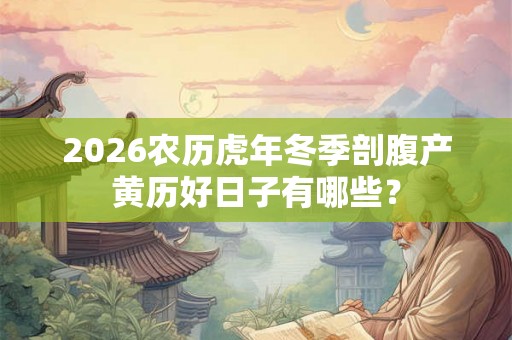 2026农历虎年冬季剖腹产黄历好日子有哪些？