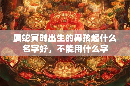 属蛇寅时出生的男孩起什么名字好，不能用什么字