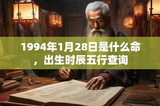 1994年1月28日是什么命，出生时辰五行查询