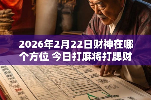 2026年2月22日财神在哪个方位 今日打麻将打牌财运方位